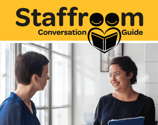 Man and woman talking in an office